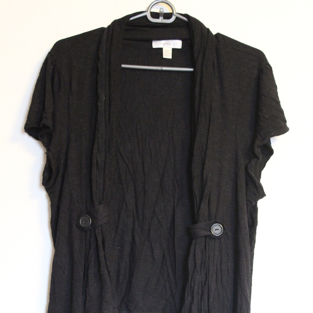 Black Dress Cardigan with buttons